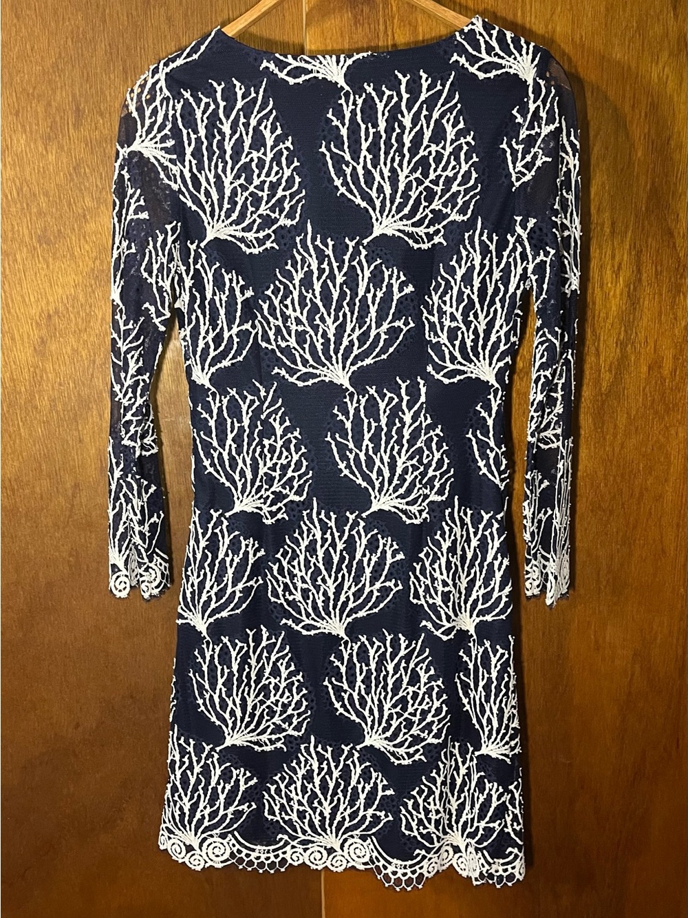 Lilly Pulitzer Navy Dress with White Coral Lace